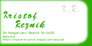 kristof reznik business card